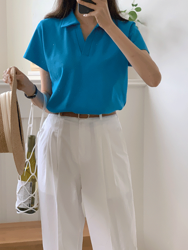 이즈너 피케 반팔 티셔츠 - t(4color)로빈유