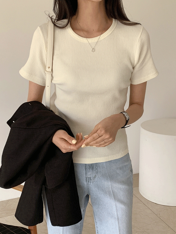[반품교환불가] 코이드 골지 반팔 티셔츠 - t(3color)로빈유