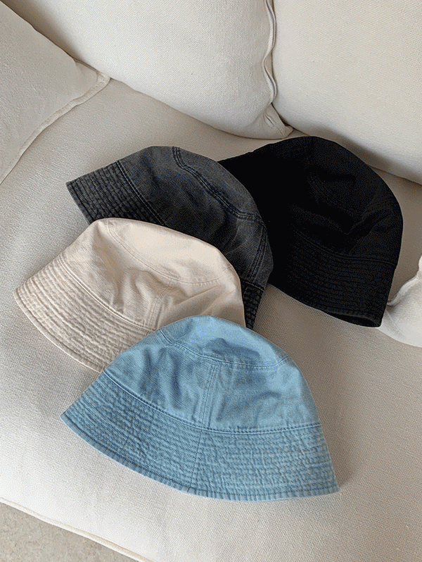 모픈 피그먼트 버킷햇 - hat(4color)로빈유